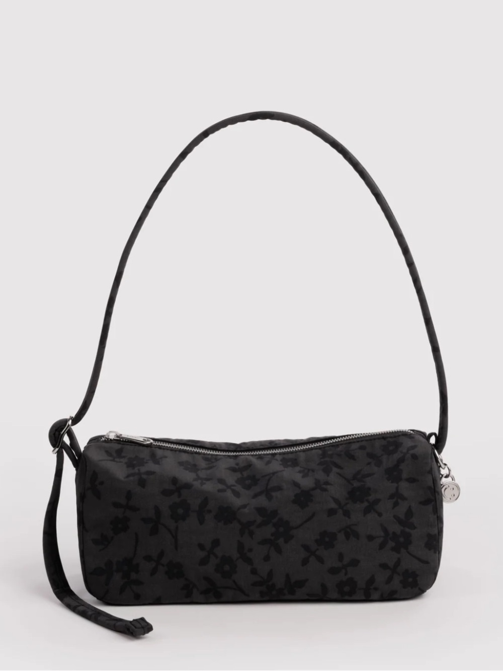 BAGGU Nylon Loaf Bag In Charcoal Ditsy Floral